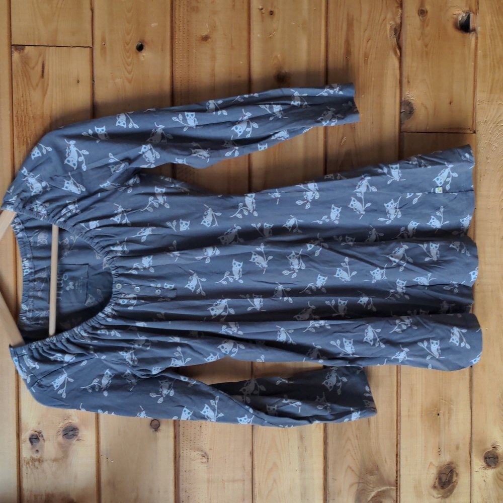 Frugi nursing & maternity long sleeved owl top Medium